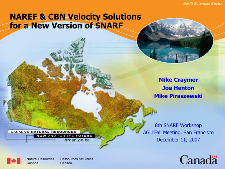 naref cbn velocity solutions for a new version of snarf