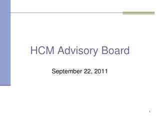 HCM Advisory Board