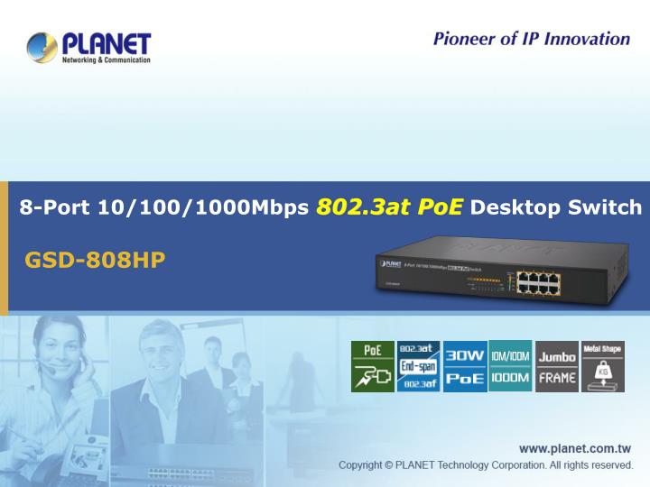 8 port 10 100 1000mbps 802 3at poe desktop switch