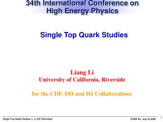 34th International Conference on High Energy Physics