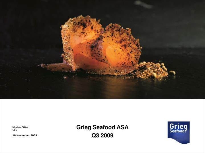 grieg seafood asa q3 2009
