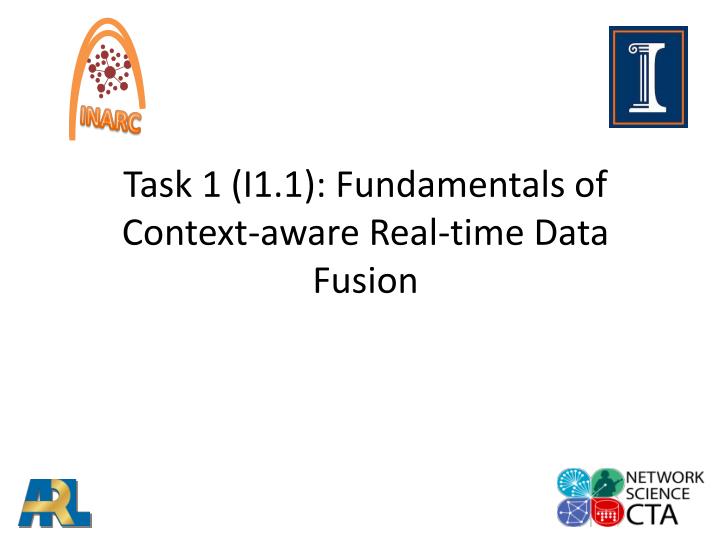 task 1 i1 1 fundamentals of context aware real time data fusion