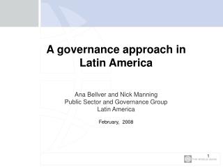 A governance approach in Latin America