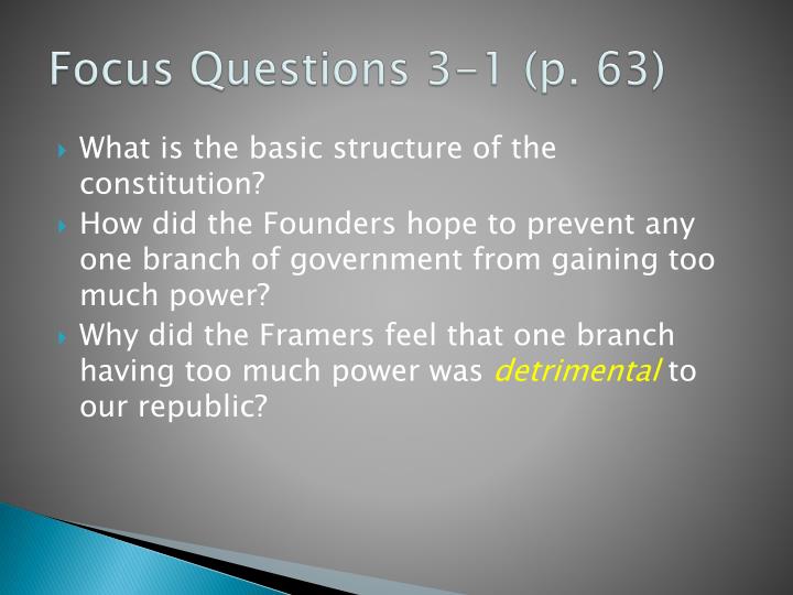 focus questions 3 1 p 63