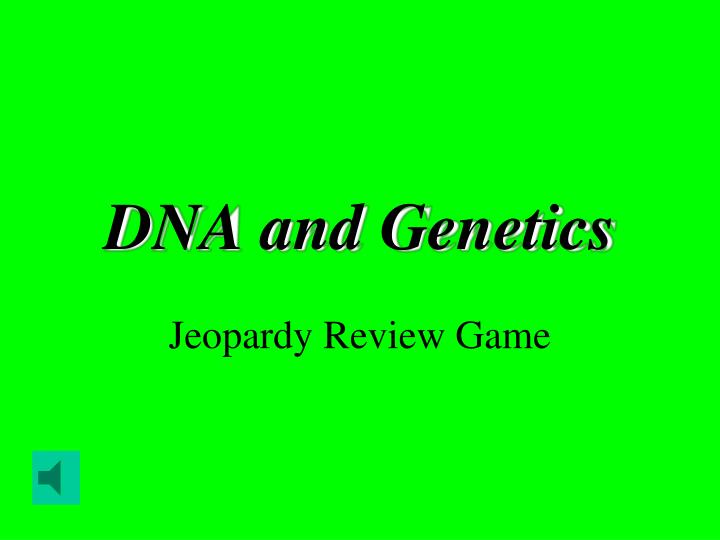 dna and genetics