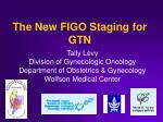 The New FIGO Staging for GTN - slide 1