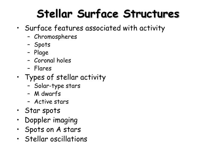 stellar surface structures