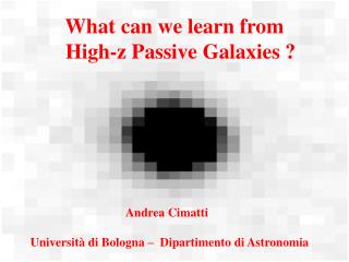 What can we learn from High-z Passive Galaxies ?