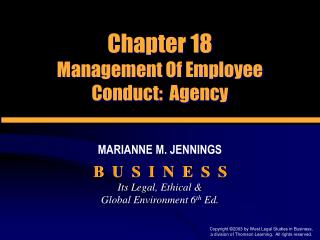 Chapter 18 Management Of Employee Conduct: Agency