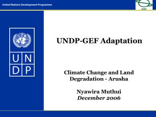 UNDP-GEF Adaptation