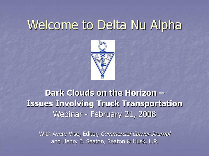 welcome to delta nu alpha