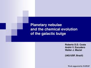 Planetary nebulae and the chemical evolution of the galactic bulge