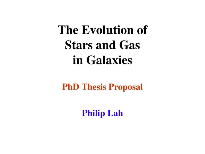 the evolution of stars and gas in galaxies