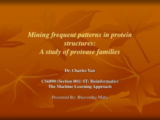 Mining frequent patterns in protein structures: A study of protease families