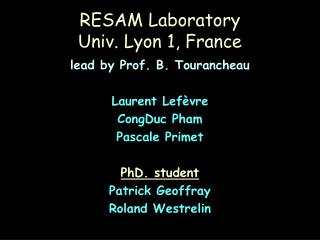 RESAM Laboratory Univ. Lyon 1, France