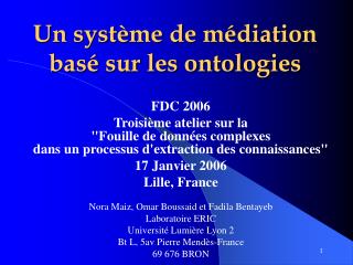 un syst me de m diation bas sur les ontologies