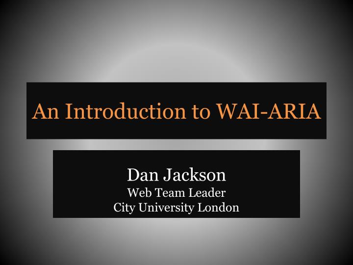 an introduction to wai aria