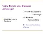 Using Irish to your Business Advantage!