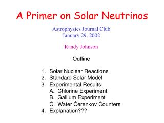 A Primer on Solar Neutrinos