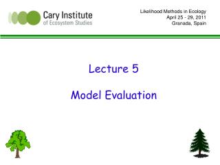 Lecture 5 Model Evaluation