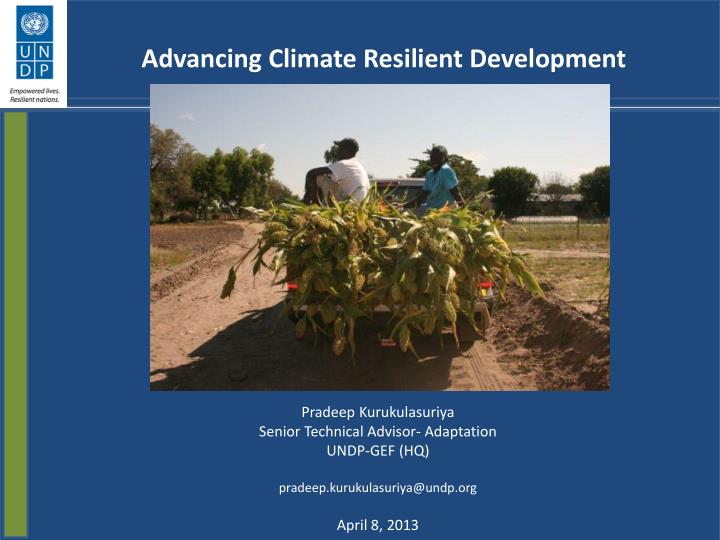 advancing climate resilient development