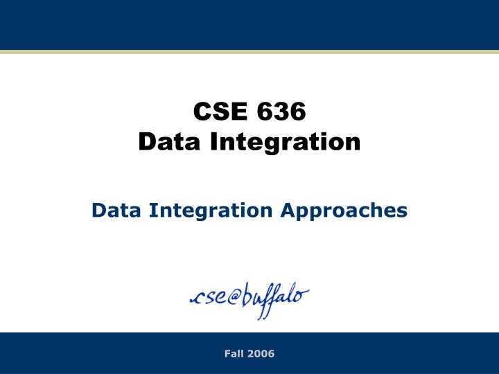 cse 636 data integration