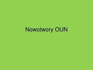 Nowotwory OUN