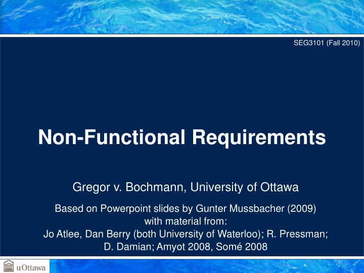 non functional requirements