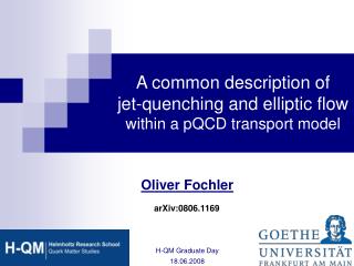A common description of jet-quenching and elliptic flow within a pQCD transport model