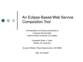 An Eclipse-Based Web Service Composition Tool
