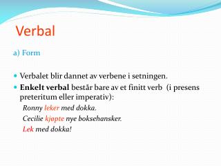 verbal