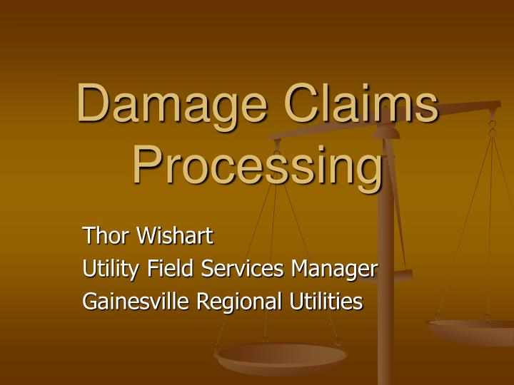 damage claims processing