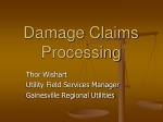 Gainesville Regional Utilities Damage Claims Processing Overview - slide 1