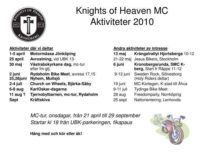 knights of heaven mc aktiviteter 2010