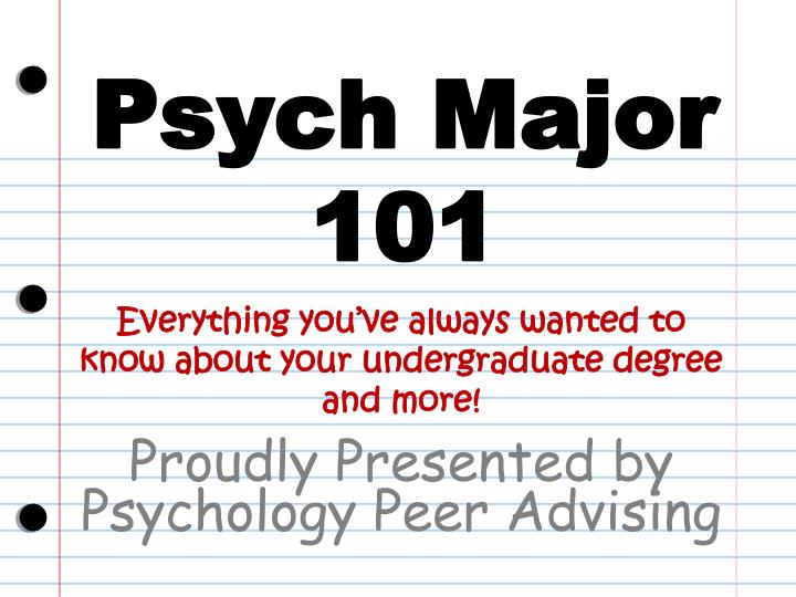 psych major 101