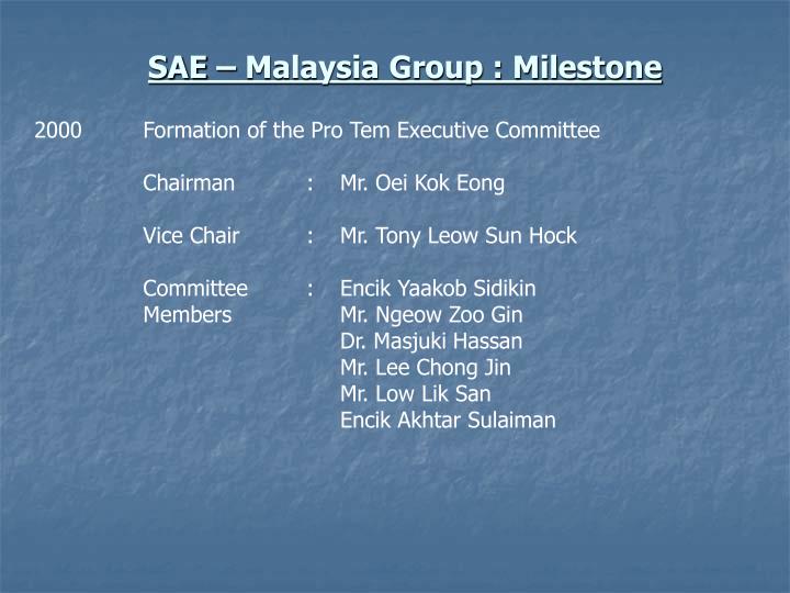 sae malaysia group milestone