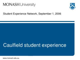 Student Experience Network, September 1, 2006