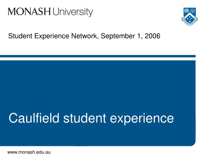 student experience network september 1 2006