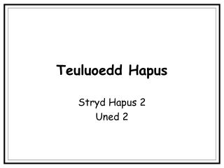 Teuluoedd Hapus