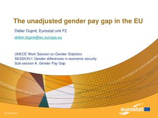The unadjusted gender pay gap in the EU