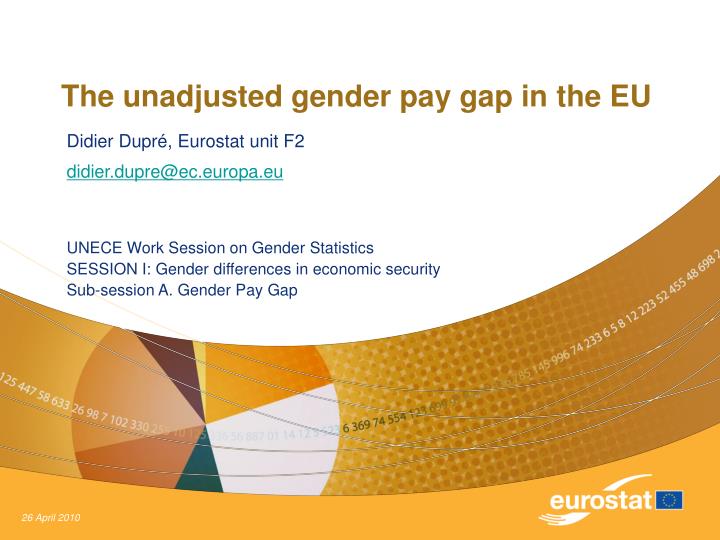 the unadjusted gender pay gap in the eu