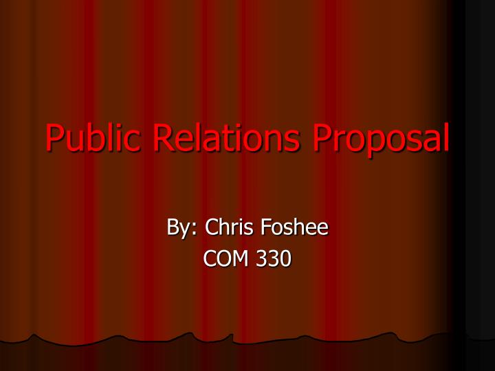 public relations proposal