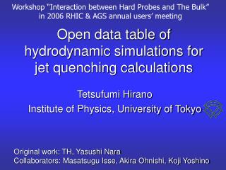 Open data table of hydrodynamic simulations for jet quenching calculations
