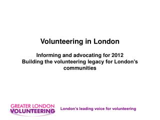 Greater London Volunteering