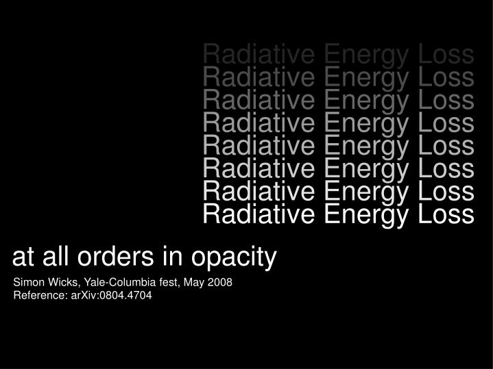 radiative energy loss