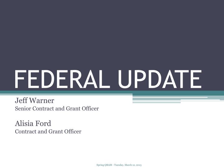 federal update