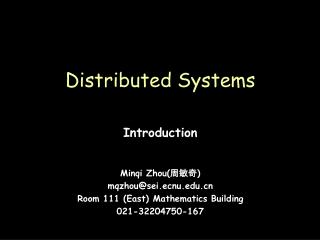 Distributed Systems