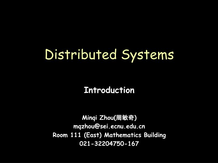 distributed systems