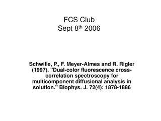 FCS Club Sept 8 th 2006