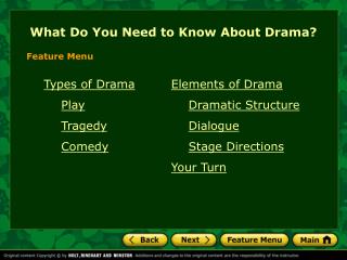 What Do You Need to Know About Drama?